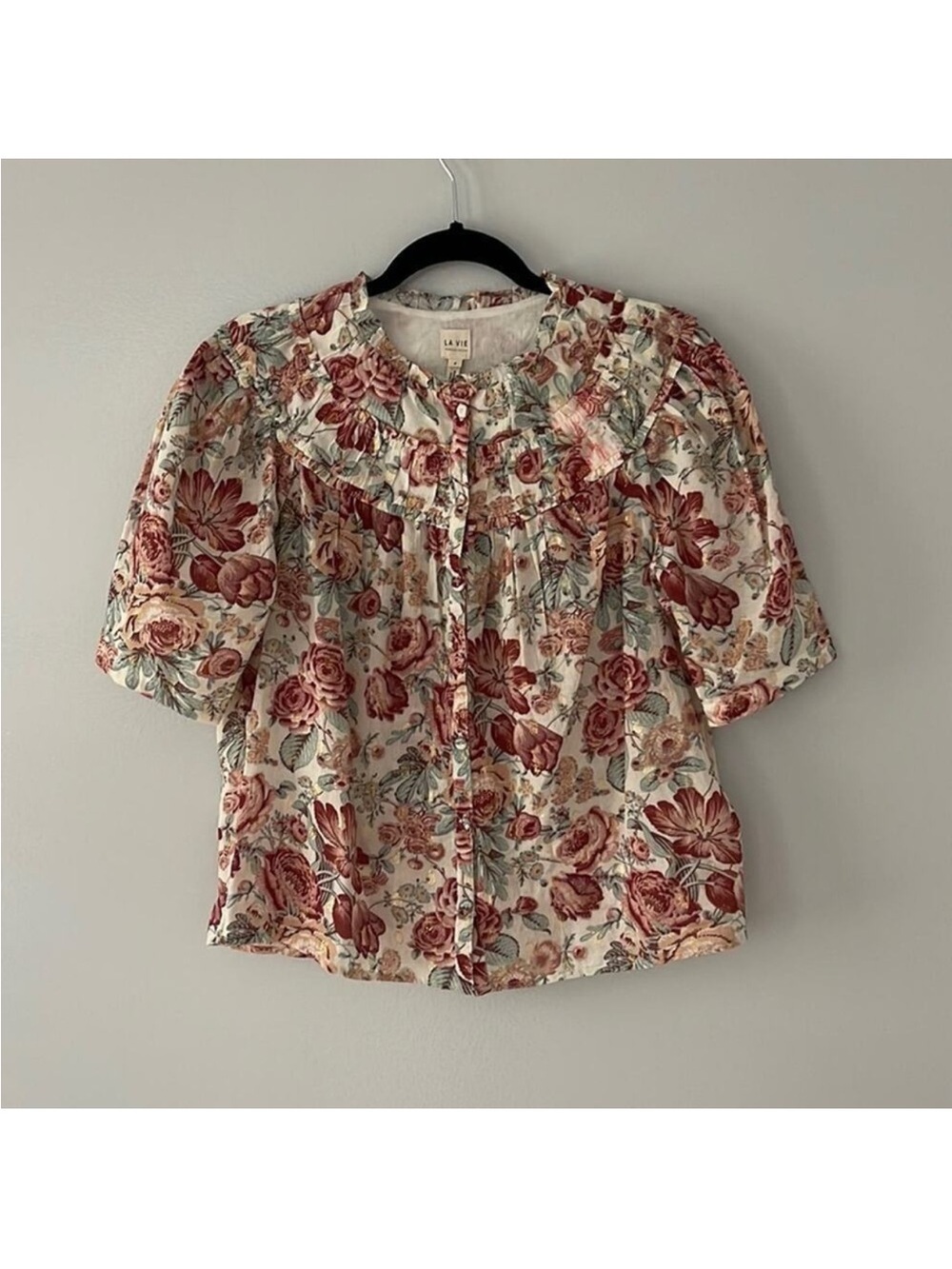 Rebecca Taylor La Vie Top Size Small Cottage Core Prairie Fall Coquette Girl - Picture 2 of 8